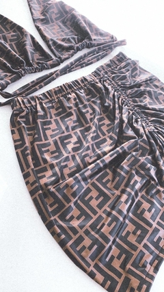 MINI FRUNCE COSTADO SEDA FRIA FENDI - comprar online