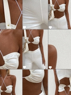 Imagen de TOP FRUNCE ELASTICO CHAROL
