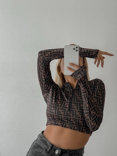 TOP POLERA CORTA CIERRE FENDI en internet