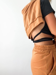 TOP FRUNCE COSTADO TIRAS LARGAS M/C MICROFIBRA - tienda online