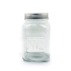Frasco vidrio tapa acero - comprar online