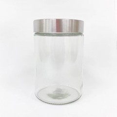 Frasco vidrio tapa acero