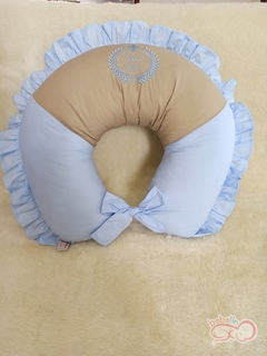 Almofada Amamentação Azul Bebê com Caqui + Bordado Personalizado na internet