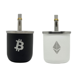MATE ETHEREUM BLANCO+ MATE BITCOIN NEGRO