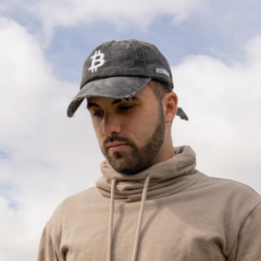 Imagen de GORRA BITCOIN VINTAGE BLANCA