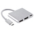 Adaptador Tipo C Macho X Hdmi Usb E Tipo C Fêmea (Xt2155)