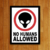 Placa Decorativa No Humans Allowed