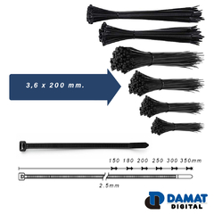 Precintos intermedios 3,6mm. x 100 u. - DAMAT