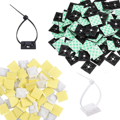 Bases plaquetas plásticas autoadhesivas para precintos x 100 Un.