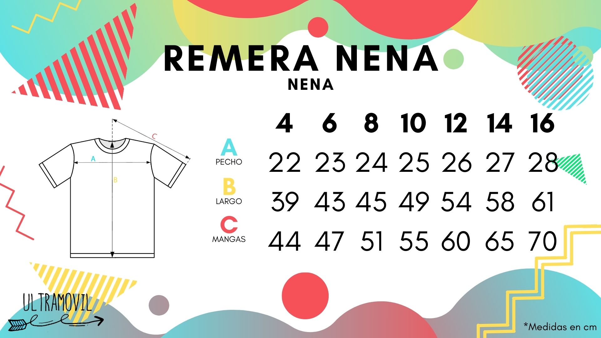 REMERA BASICA DE NENA