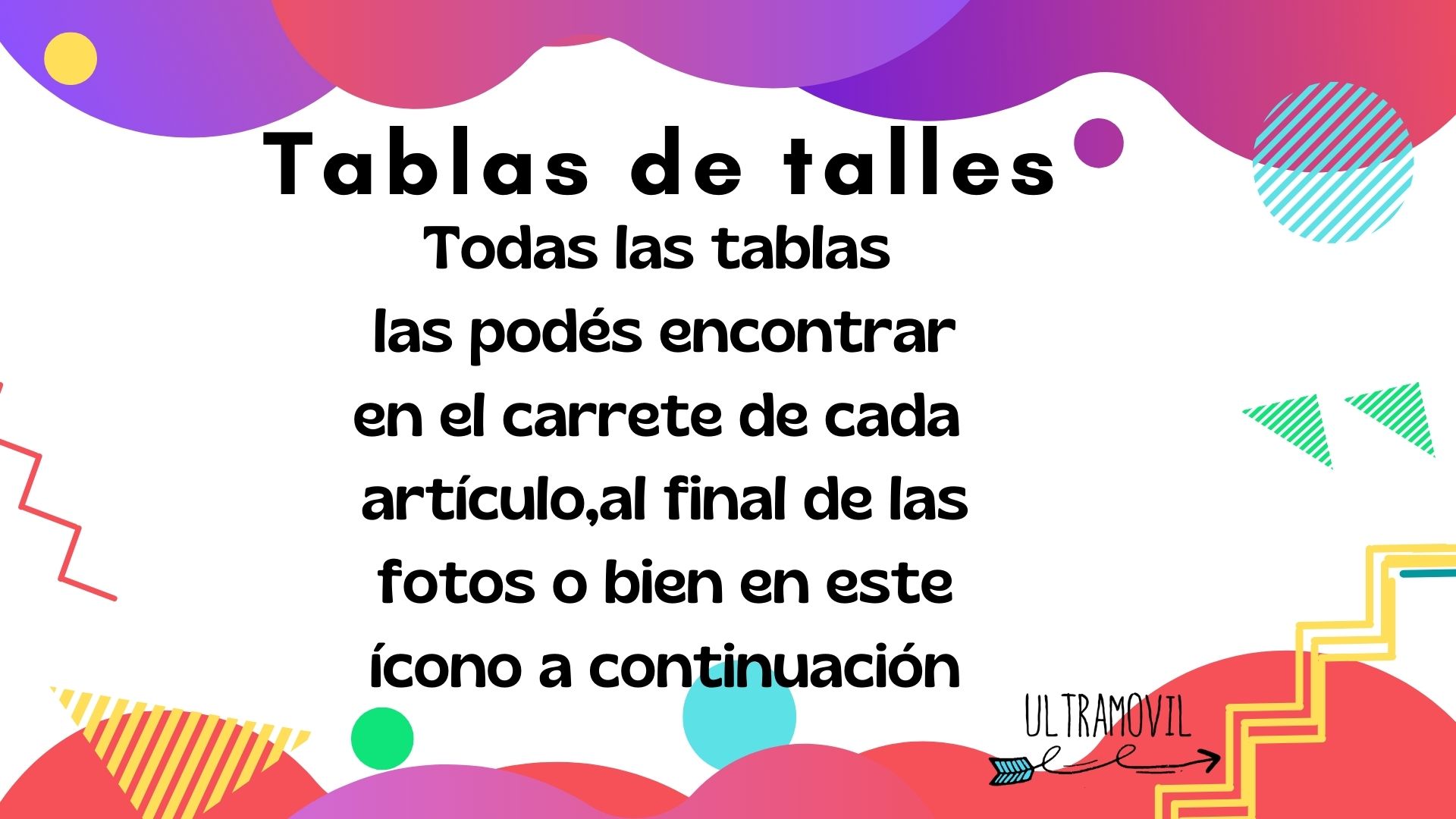 info tabla de tallas