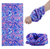 Bandana tubular sem costura - azul floral - comprar online