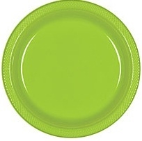 Plato desechable color verde kiwi
