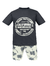 Conjunto camiseta em malha e bermuda em linho estampado - Calif - comprar online