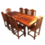 Mesa extensible de 1.80 a 2.20 Rustica + 8 Sillas Tamara rusticas