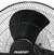 Ventilador de pie Peabody negro PE-VP2060 - comprar online