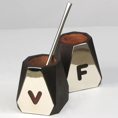 Mate de Madera y Bombilla