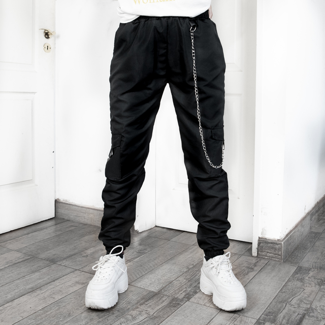 Pantalon cadena negro