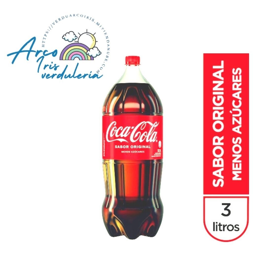 Gaseosa Coca Cola 3 Litros Original Menos Azucares