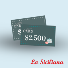 Gift Card - Tarjeta de Regalo por $2500.-