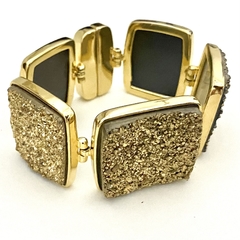 Bracelete Semijoia Drusa Dourada na internet
