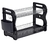 Escurreplatos de plastico y acero inoxidable negro