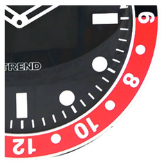 Relógio de Parede Wrist Design Preto Vermelho Alumínio Urban - comprar online