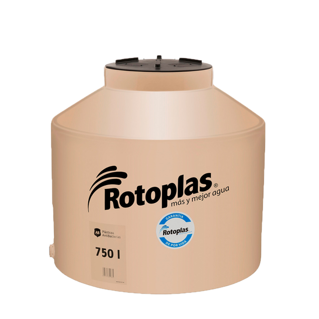 Rotoplas 450 L, 750 L, 2 500 L. beige tricapa c/accesorios