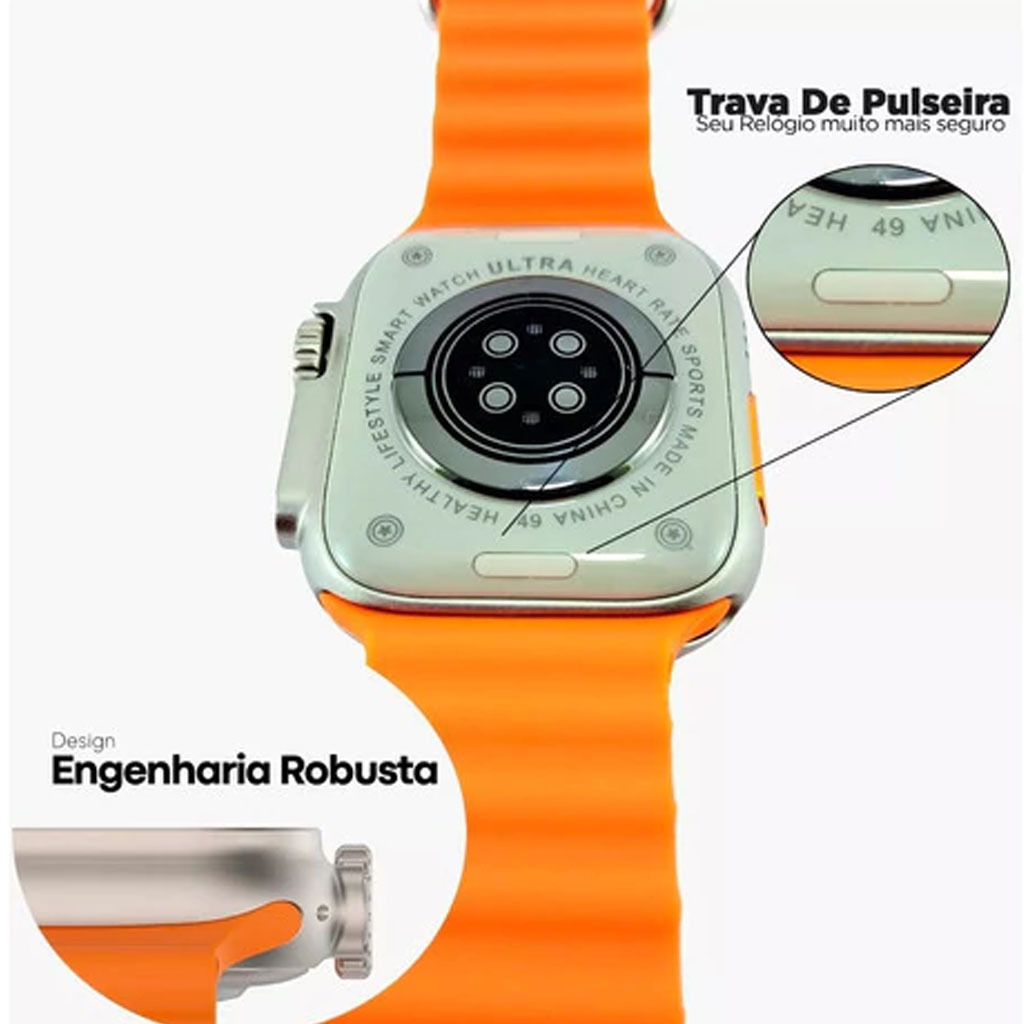 Relogio Inteligente Smart Watch Ultra Tela 2.02 Serie 8 Cor Da