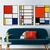 Cuadro-Tríptico-Piet Modrian-Decorativo -Moderno- - comprar online