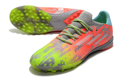 chuteira adidas prata e laranja