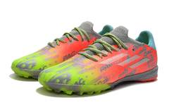 chuteira adidas prata e laranja