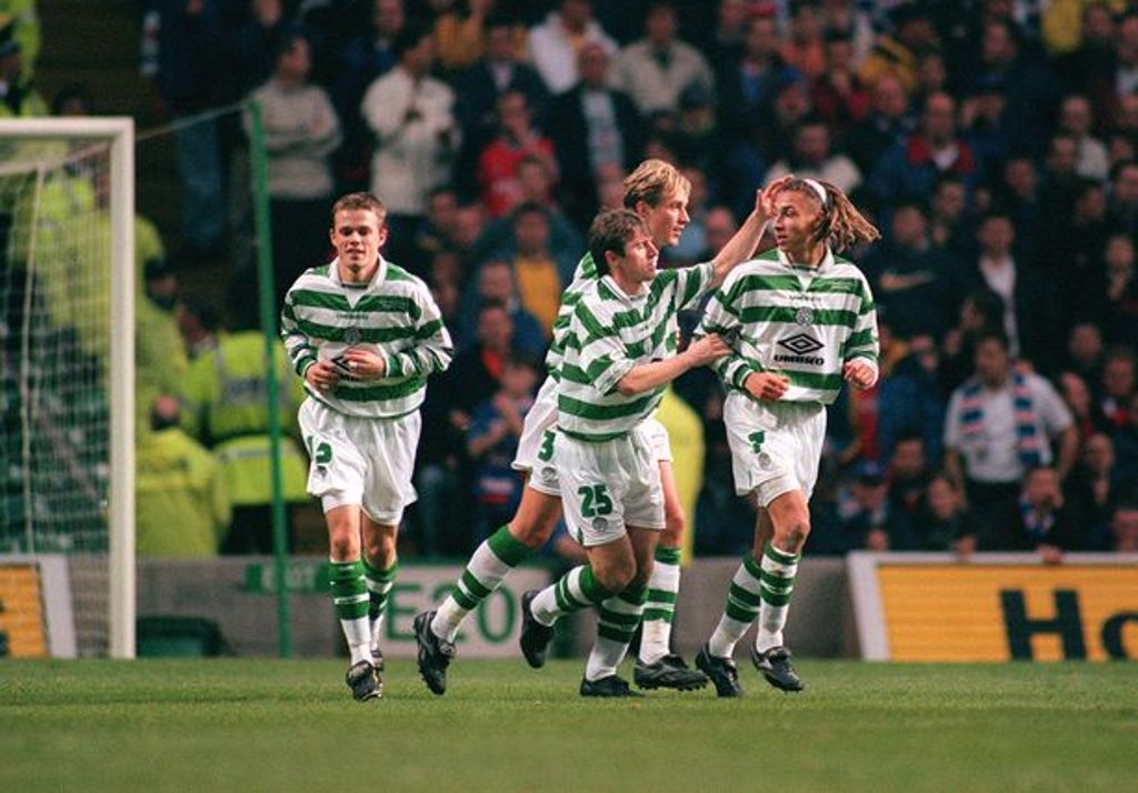 Camisa Celtic F.C Home Retrô 98/99 Umbro Masculina - Branco e Verde