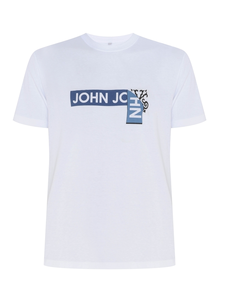 Camiseta John John Logo Masculina - Branco