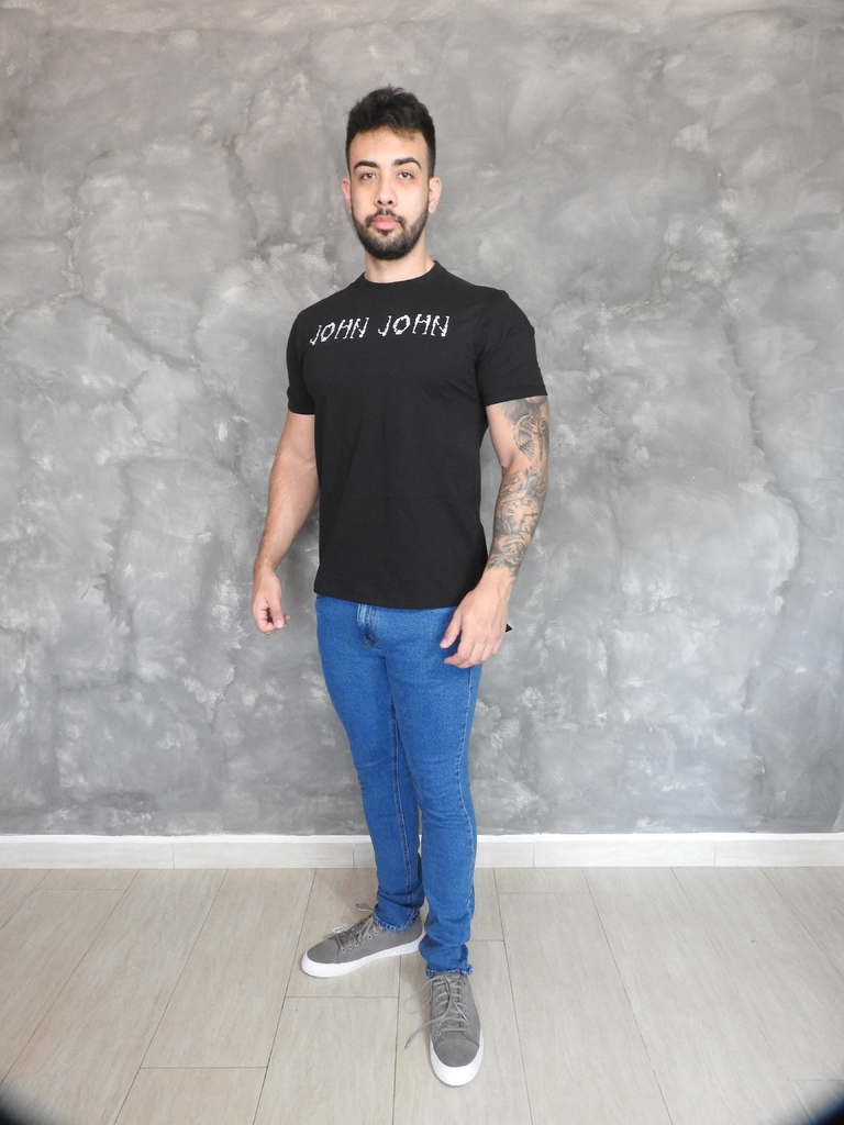 Camiseta John John Ts Rg Repeat Black