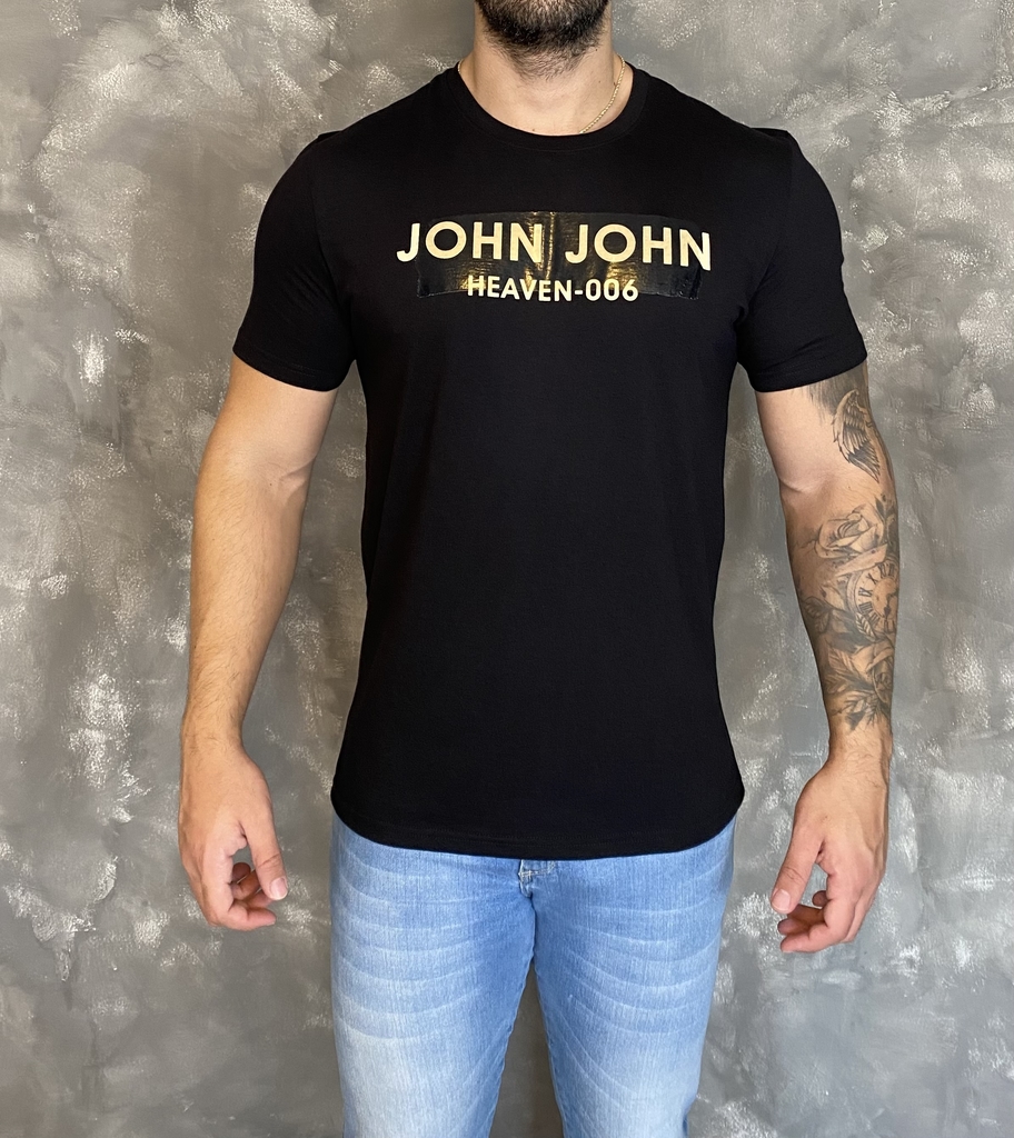 Camiseta John John Reta Estampada Branca - Compre Agora