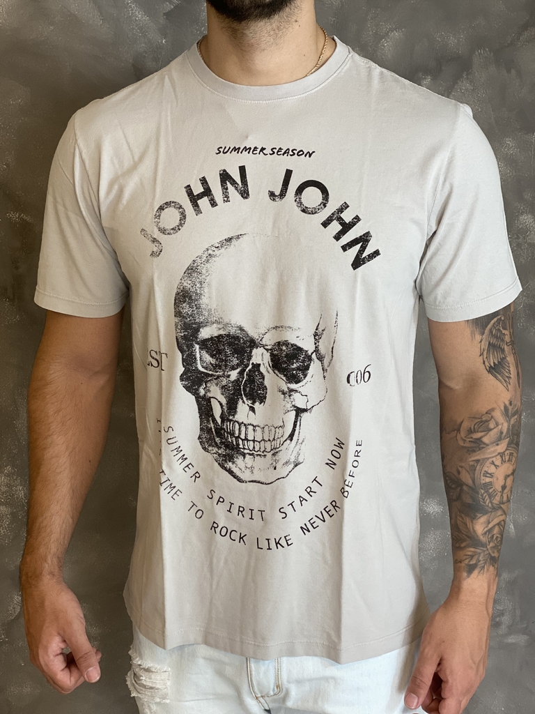 Camiseta John John Logo Bege - Compre Agora