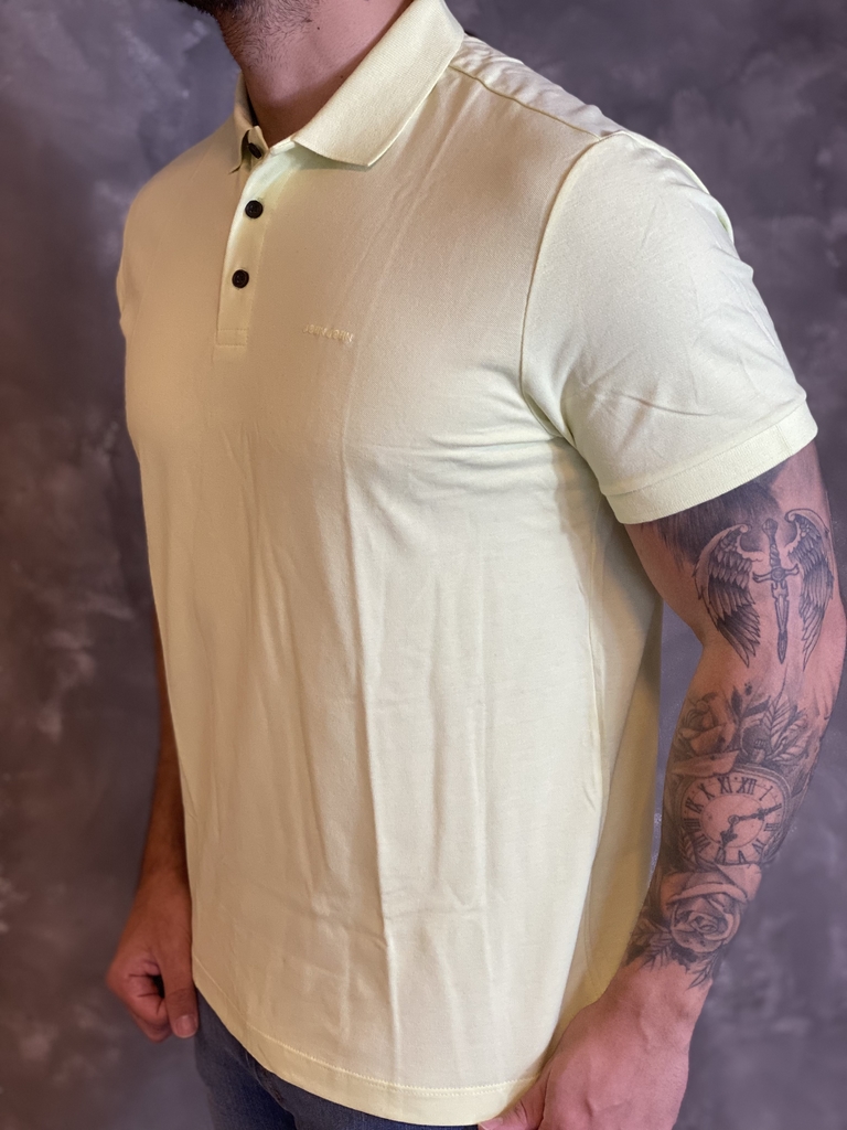 Camisa Polo John John Reta Logo Branca - Compre Agora