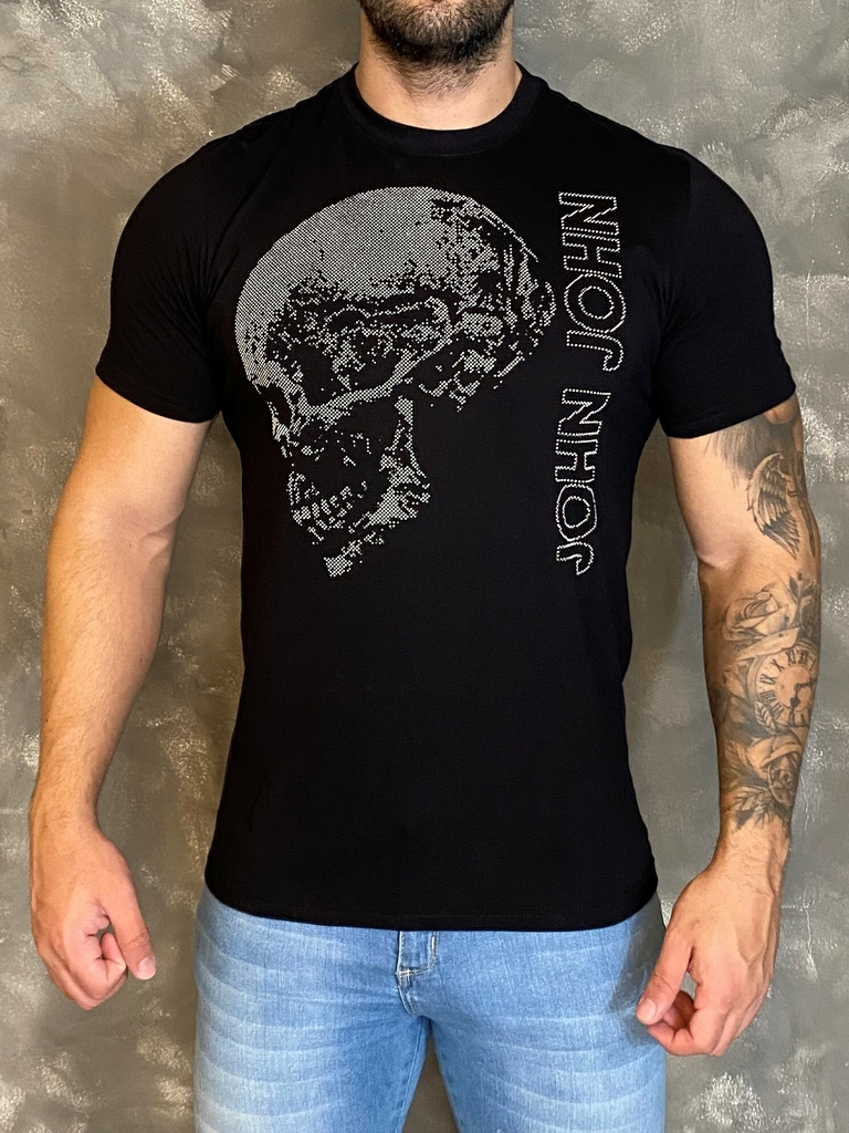 Camiseta Skull Profile John John Masculina 42.54.5159 - Camiseta Skull  Profile John John Masculina - JOHN JOHN MASC