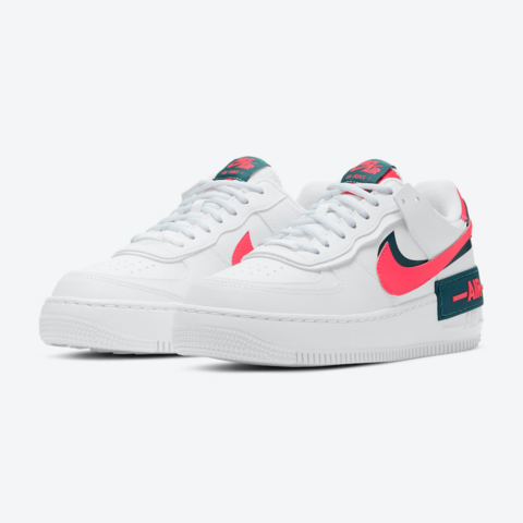 nike air force 1 heren wit met rood