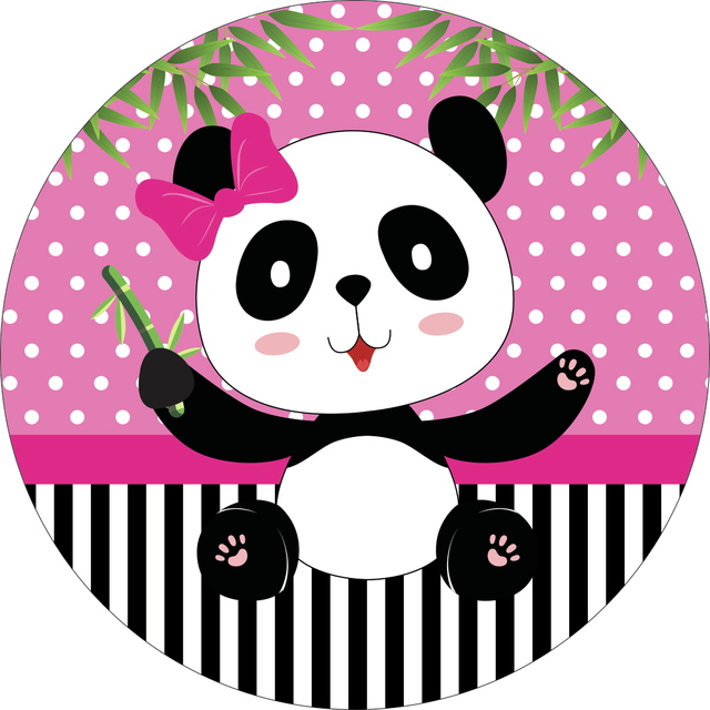 Painel Redondo Panda  Elo7 Produtos Especiais
