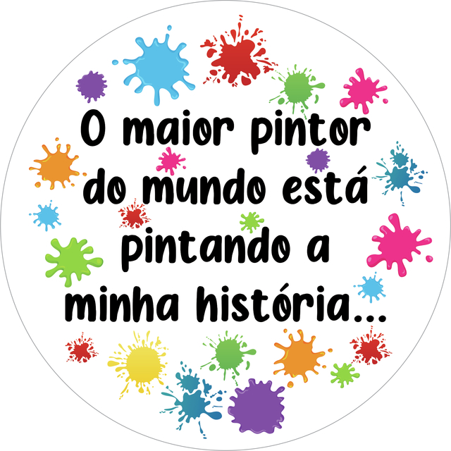 Painel redondo tema: PINTANDO O SETE - Stamp Store