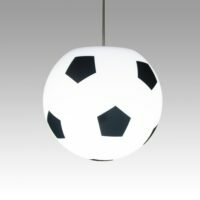 LAMPARA COLGANTE TIPO PELOTA DE FUTBOL -25 CM -DOBLE GIRO
