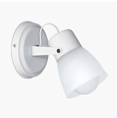 APLIQUE 1 LUZ CHAPA Y VIDRIO BLANCO- SAN JUSTO-BELEN-18002
