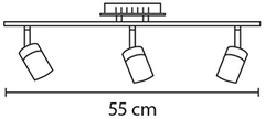APLIQUE PARED BRES 3 LUCES PLATIL - DABOR - comprar online
