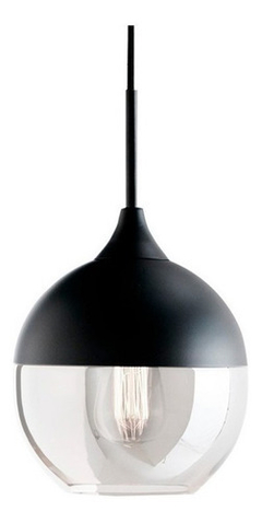 Colgante Cristal Mitte 1 luz Negro Moderno Deco 180º ILUMINACION
