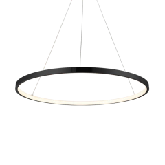 Colgante Aro de LED 36W. Ø60cm. Negro. -MARKAS-