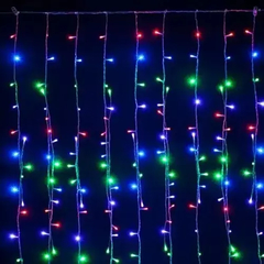 GUIRNALDA CORTINA LED LLUVIA MULTICOLOR