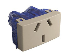 TECLASTAR- MODULO TOMA 10 AMPERES- ARENA-BLANCO-GRIS TOPO - comprar online