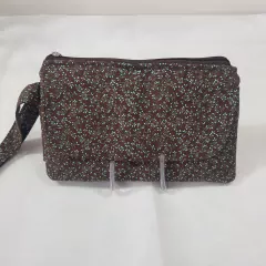 Porta Celular Silvia raminho marrom e verde